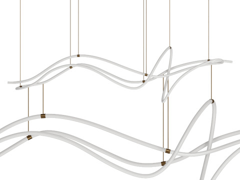Modern Custom Linear Led Pendant 3D Модель
