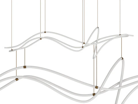 Modern Custom Linear Led Pendant 3D Model