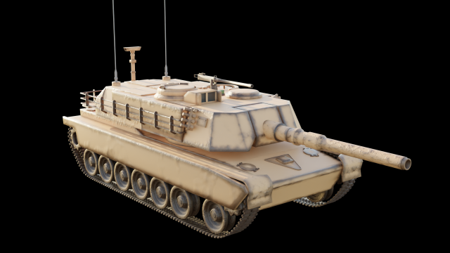 Abrams Tank 3D Model .c4d .max .obj .3ds .fbx .stl .blend 