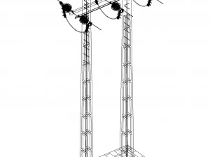 Power Line 3D Model