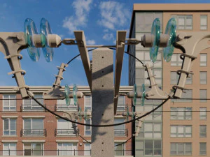 Power Line 3D Model