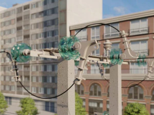 Power Line 3D Model