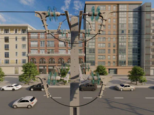 Power Line 3D Model