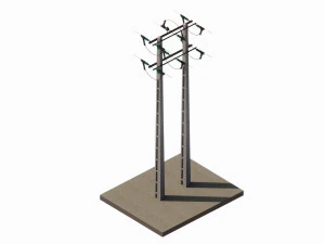 Power Line 3D Model