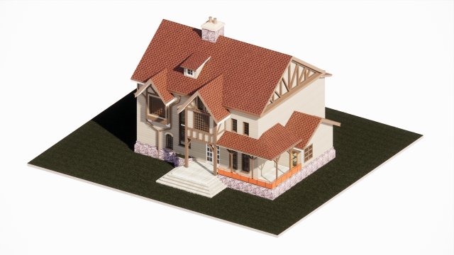 Rural house Modello 3D .c4d .max .obj .3ds .fbx .stl .blend 