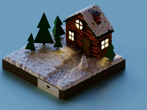 Schneehaus 3D Modell