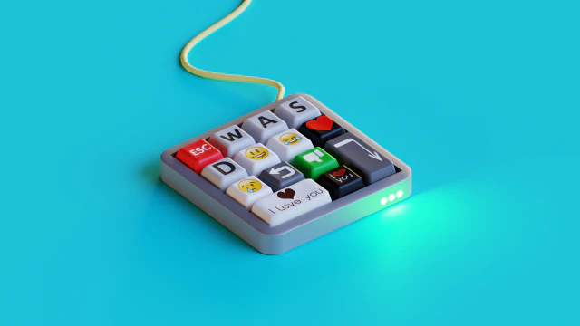 Mini Keyboard 3D Model .c4d .max .obj .3ds .fbx .stl .blend 
