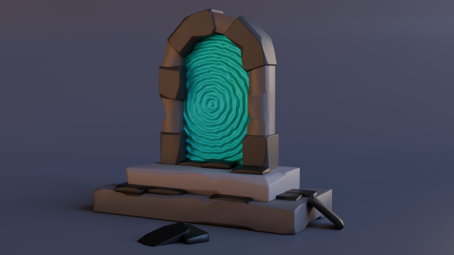 Blue portal 3D Model .c4d .max .obj .3ds .fbx .stl .blend 