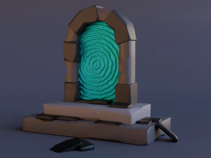 Blauwe portaal 3D Model