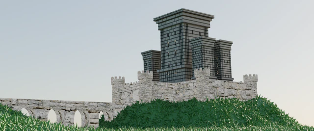 Castle 3D Model .c4d .max .obj .3ds .fbx .stl .blend 