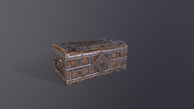 Wooden box 3D Model .c4d .max .obj .3ds .fbx .stl .blend 