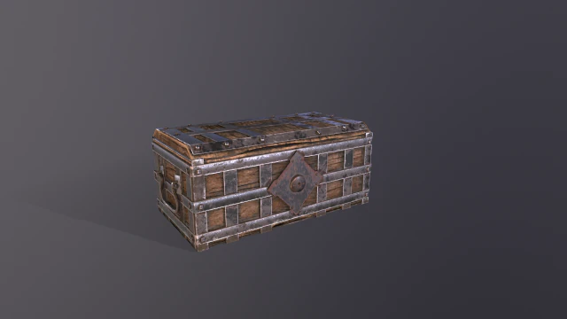 Wooden box 3D Model .c4d .max .obj .3ds .fbx .stl .blend 