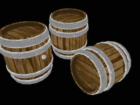 Stylized barrel 3D Model