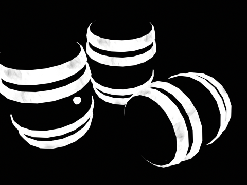 Stylized barrel 3D Model