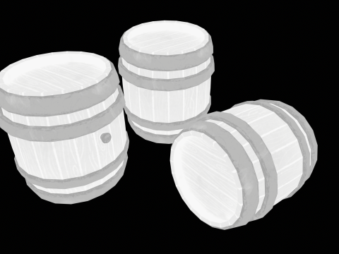 Stylized barrel 3D Model