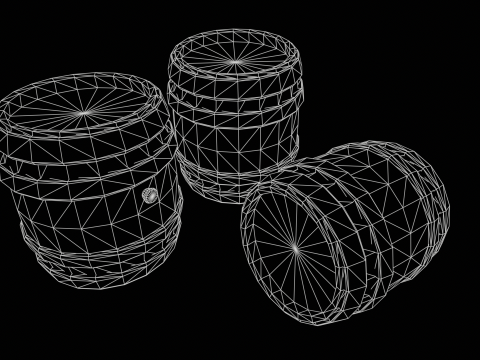 Stylized barrel 3D Model