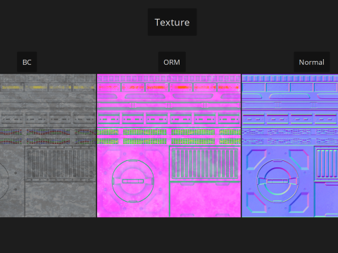 Si-Fi tunnel Trim sheet 3D मॉडल
