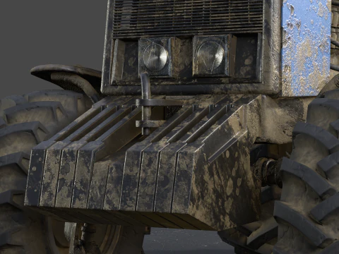 Tractor Belarus 1221 Game Ready PBR Texture Asset 3D Model