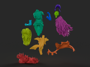 Sci-FI Mermaid - 3D print ready 3D print model 3D Baskı Modeli
