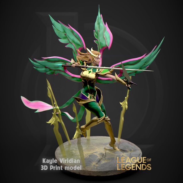 Viridian Kayle - 3D Print model - Fanart 3D print model 3D Baskı Modeli .c4d .max .obj .3ds .fbx .stl .blend 