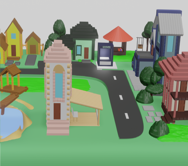 Mini city Modelo 3D .c4d .max .obj .3ds .fbx .stl .blend 