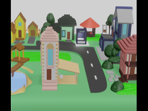 Mini city 3D 模型