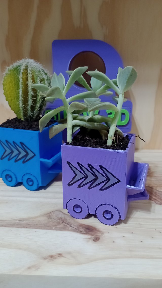 Self-watering rolling pot 3D Print Model .c4d .max .obj .3ds .fbx .stl .blend 