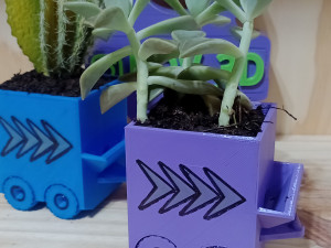 Self-watering rolling pot 3D Baskı Modeli