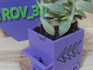 Self-watering rolling pot 3D Print Model