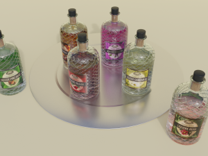 Quayle Liquors Bottles 3D Modell