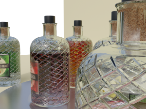 Quayle Liquors Bottles 3D Modell