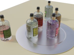 Quayle Liquors Bottles 3D Modell