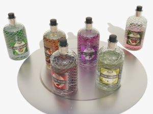 Quayle Liquors Bottles Modelo 3D