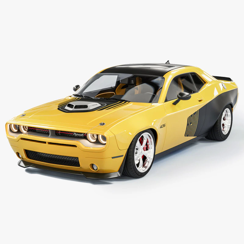 Plymouth Cuda 3D Model .c4d .max .obj .3ds .fbx .stl .blend 
