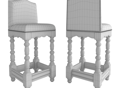 Banco de bar Modelo 3D