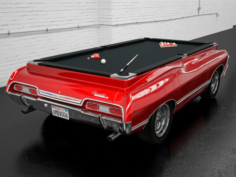 Pool Table Chevrolet Impala 1967 3D Model