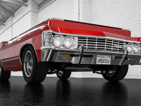 Pool Table Chevrolet Impala 1967 3D Model