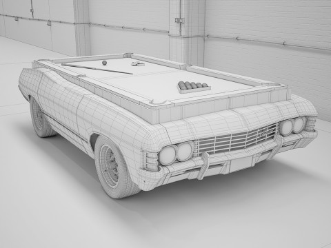 Pool Table Chevrolet Impala 1967 3D Model