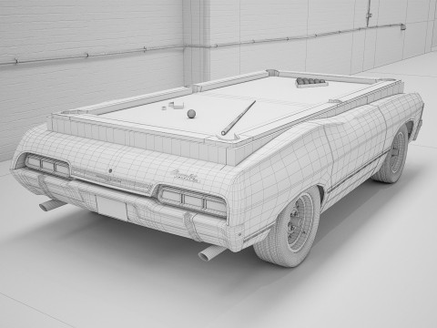 Pool Table Chevrolet Impala 1967 3D Model