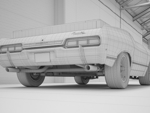 Pool Table Chevrolet Impala 1967 3D Model