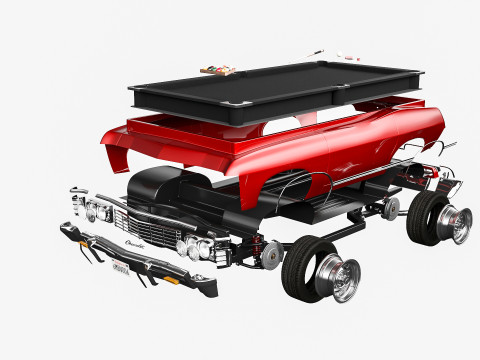 Pool Table Chevrolet Impala 1967 3D Model