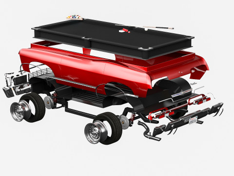 Pool Table Chevrolet Impala 1967 3D Model