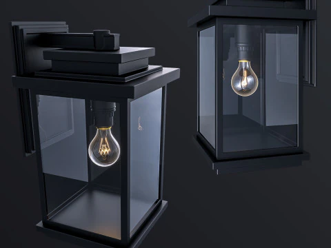 Artcraft Lighting Freemont Black Outdoor Wall Sconce 3D Model