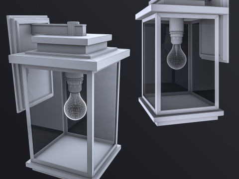 Artcraft Lighting Freemont Arandela de parede externa preta Modelo 3D