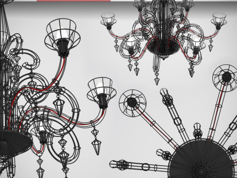 Żyrandol Artefakt Model 3D