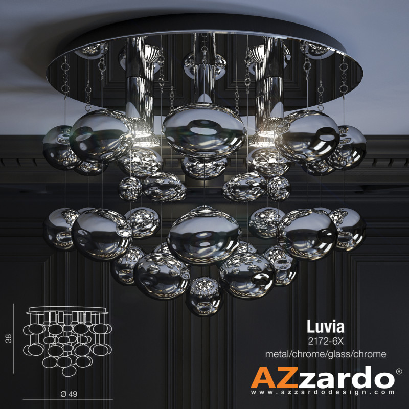 Azzardo LUVIA 2172-6X CHROM Model 3D .c4d .max .obj .3ds .fbx .stl .blend