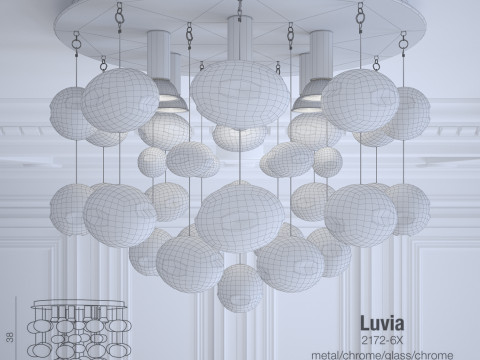 Azzardo LUVIA 2172-6X CHROM Model 3D