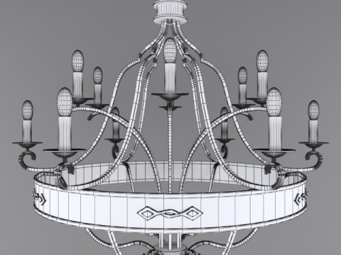 Кована люстра 3D Модель