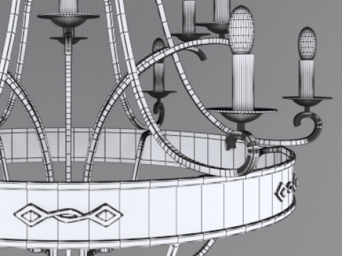 Кована люстра 3D Модель