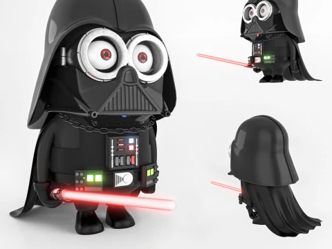 Minion Darth Vader 3D Model